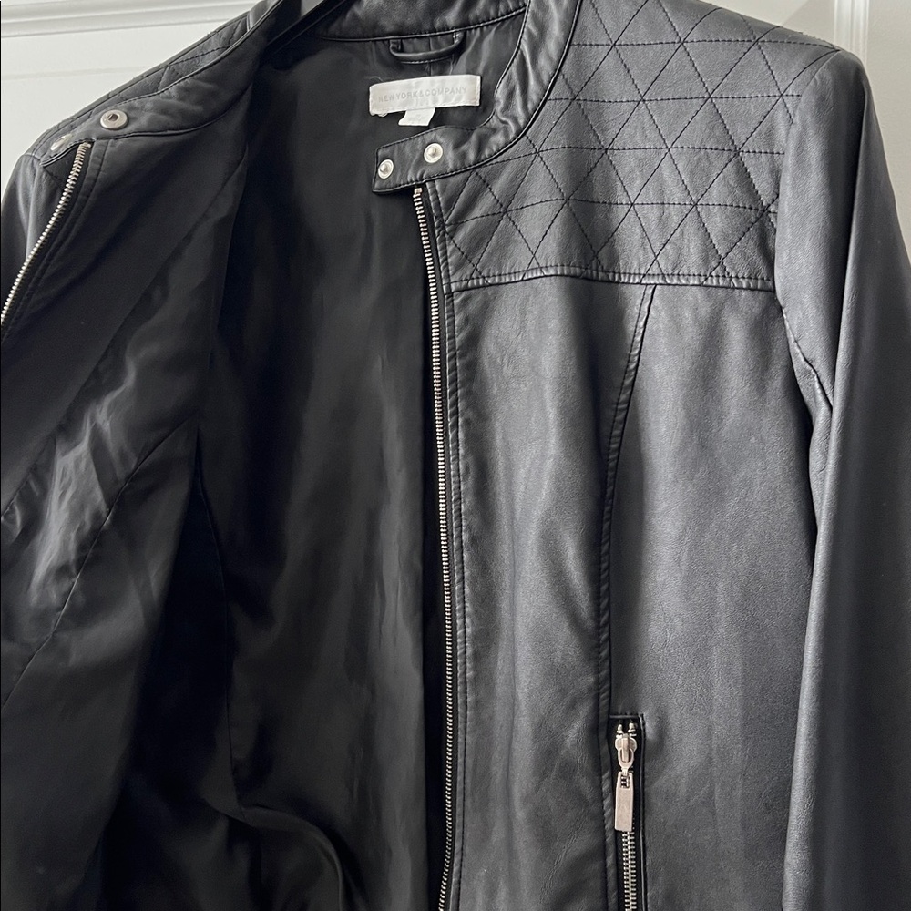New York & Co faux leather jacket - Picture 3 of 8
